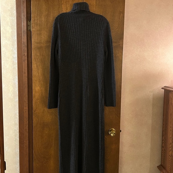 DKNY CITY  Maxi Gray Ribbed Knit Turtleneck  Dress, Size XL - Picture 8 of 16